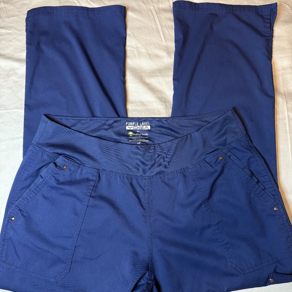 Purple Label Yoga Pants - Purple Label YOGA by Healing Hands Nursing Scrub Pants- PETITE